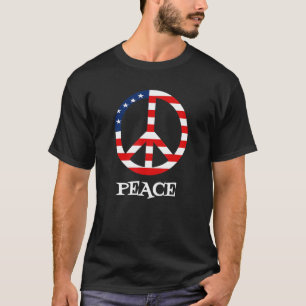 Camiseta 4 de julio Signo Patriótico de Paz
