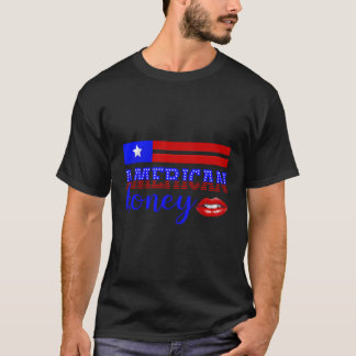 Camiseta 4 De Julio Sublimación Patriótica De La Miel Estad