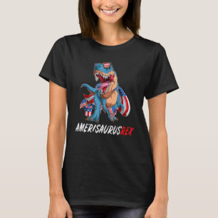 Camiseta 4 de julio T-Rex America Dinosaur Independence Day