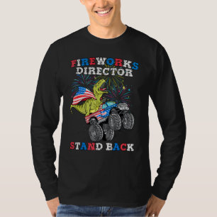 Camiseta 4 De Julio T Rex Monster Truck Fireworks Director
