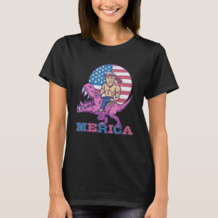 Camiseta 4 De Julio T-Rex Patriótico América Orgullo Márica