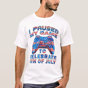 Camiseta 4 De Julio T Video Game Gamer Niños Hombres EEUU