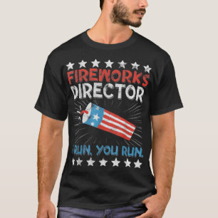 Camiseta 4 De Julio Tee Fireworks Director Te Ejecuto K