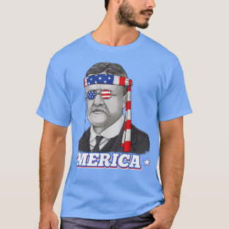 Camiseta 4 De Julio Theodore Roosevelt Merica Patriótica EE