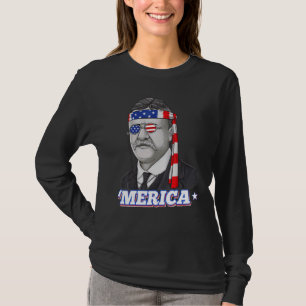 Camiseta 4 De Julio Theodore Roosevelt Patriotic Merica
