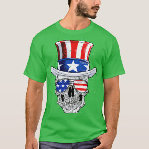 Camiseta 4 de julio Tío Sam Bandera Americana Hombres Mujer