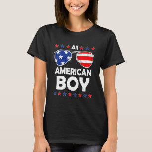 Camiseta 4 De Julio Todo Niño Estadounidense Bandera Patrió
