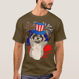 Camiseta 4 De Julio Trash Panda Animal Lover USA Flag Racc