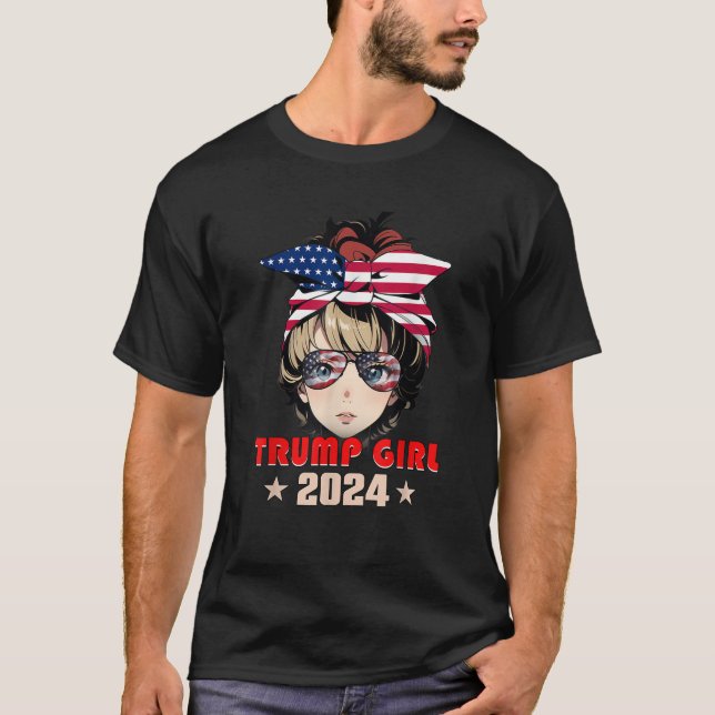 Camiseta 4 De Julio Trump 45 47 Trump Girl 2024 T (Anverso)