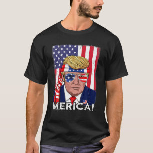 Camiseta 4 De Julio Trump Merica Bandera Estadounidense Pat