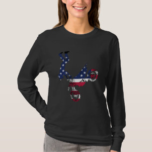 Camiseta 4 De Julio Viajero Sucio Bicicleta Bandera America