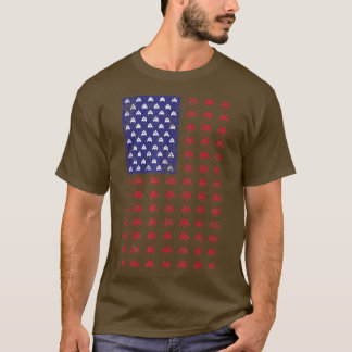 Camiseta 4 De Julio Video Game Gamer 80 Arcade USA Flag K