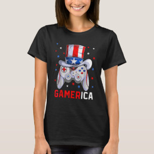 Camiseta 4 De Julio Videojuego Bandera Americana Tío Sam Ga