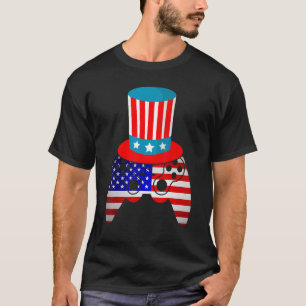 Camiseta 4 De Julio Videojuego Bandera Estadounidense Gam P