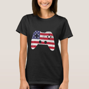 Camiseta 4 De Julio Videojuego Jugador Niños Chicos Hombres