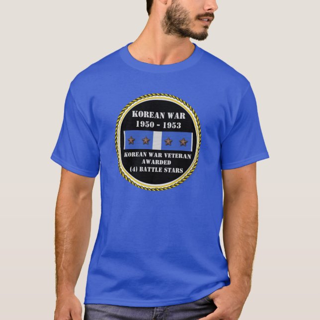 CAMISETA 4 ESTRELLAS DE BATALLA VETERANO DE GUERRA COREANO (Anverso)