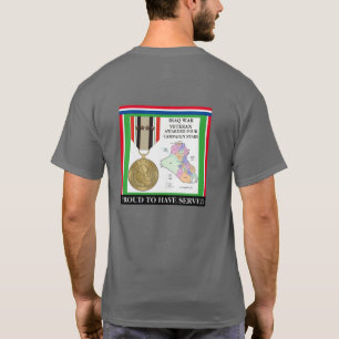 CAMISETA 4 ESTRELLAS DE CAMPAÑA VETERANO DE GUERRA IRAQ