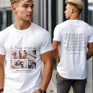 Camiseta 4-Foto En Memoria Amorosa Funeral/Memorial