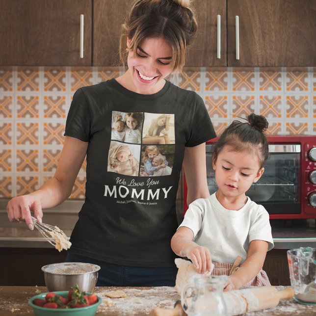 Camiseta 4 Fotografía familiar Te amamos mamá (Subido por el creador)