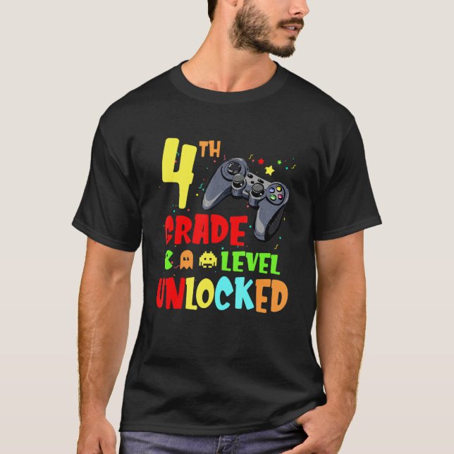 Camiseta 4° Grado de nivel Videojuegos desbloqueados de vue (Anverso)