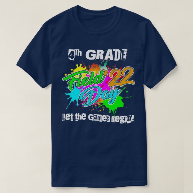 Camiseta 4° Grado Día de Campo 2022 Que comiencen las clase (Diseño del anverso)