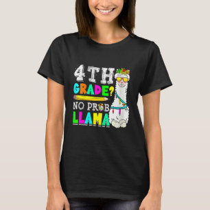 Camiseta 4° Grado No Prob Llama De Vuelta Al Profesor Stu