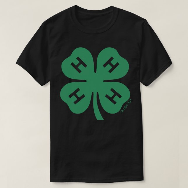 Camiseta 4-H Clover Logo Sticker (Diseño del anverso)