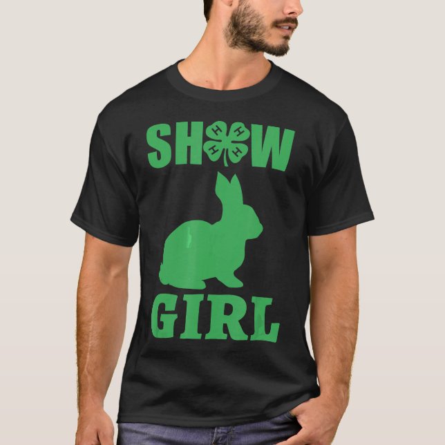 Camiseta 4 H Show Chica Rabbit Bunny (Anverso)