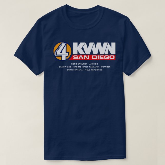 Camiseta 4 KVWN San Diego (Diseño del anverso)