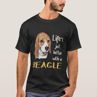 Camiseta 4 La vida es mejor con un Beagle