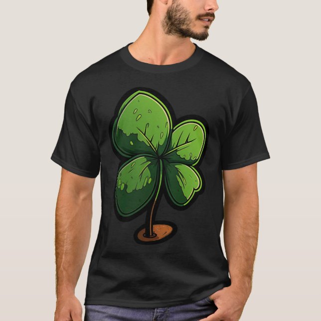Camiseta 4 Leaf Clover Happt St Patrick's Day St Patrick's  (Anverso)