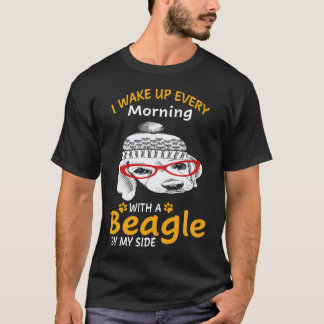 Camiseta 4 Me despierto cada mañana con un Beagle a mi lado