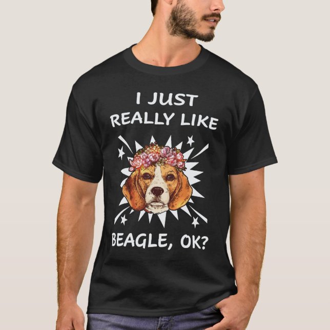 Camiseta 4 Me gusta mucho Beagle (Anverso)