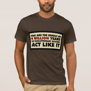 Camiseta 4 mil millones años de evolución. El acto tiene