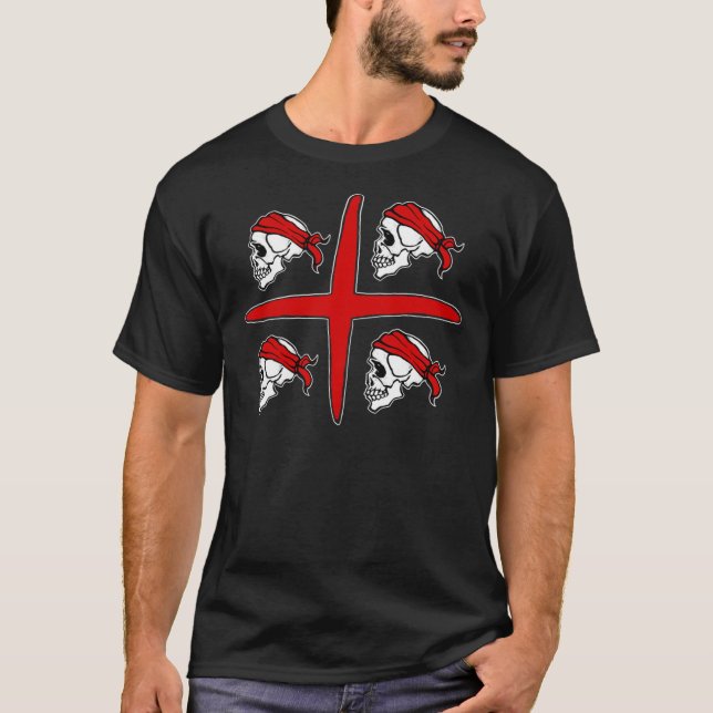 Camiseta 4 MORI CAGLIARI SARDEGNA LOGO 4 TESCHI Classic T-S (Anverso)