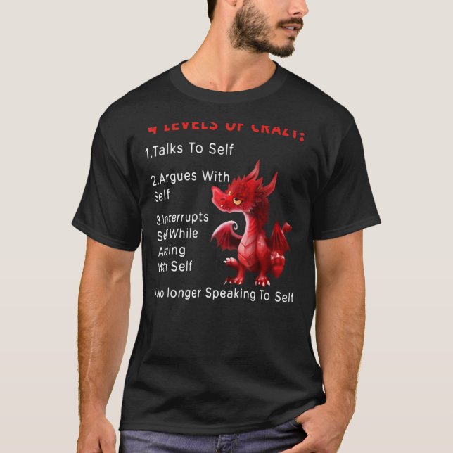 Camiseta 4 Niveles De Conversaciones Locas Con El Sí Mismo (Anverso)
