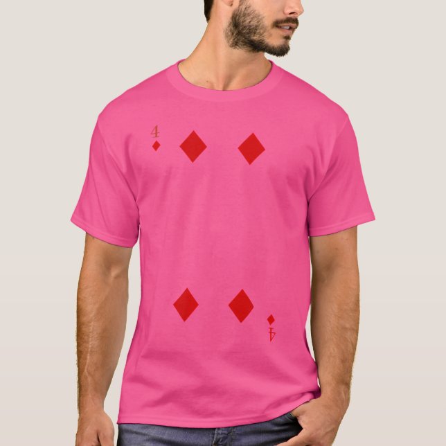 Camiseta 4 Of Dymonds Halloween Playing Cards Cosplay (Anverso)