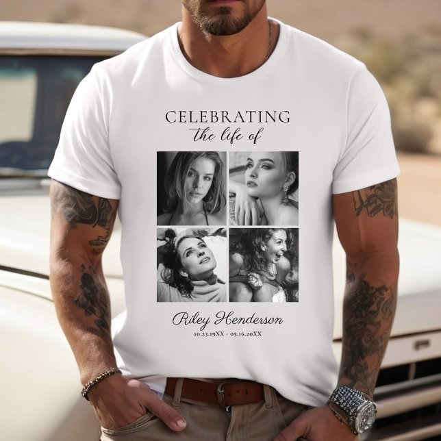 Camiseta 4 Photo Celebration of Life Memorial White (Subido por el creador)