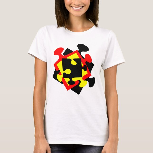 Camiseta 4 Piezas de jigsaw (Anverso)