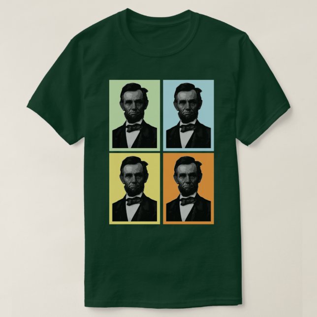 Camiseta 4 Puntuación Abraham Lincoln Historia americana (Diseño del anverso)