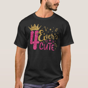 Camiseta 4 siempre felices 4 cumpleaños niño de cuatro años