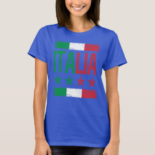 Camiseta 4 Star Italia con bandera italiana retro angustiad