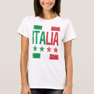Camiseta 4 Star Italia con bandera italiana retro angustiad