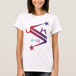 Camiseta 4 th July usa/eeuu texto simplificado by Masanser