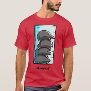 Camiseta 4 tipos por litro de Chiste científico de química