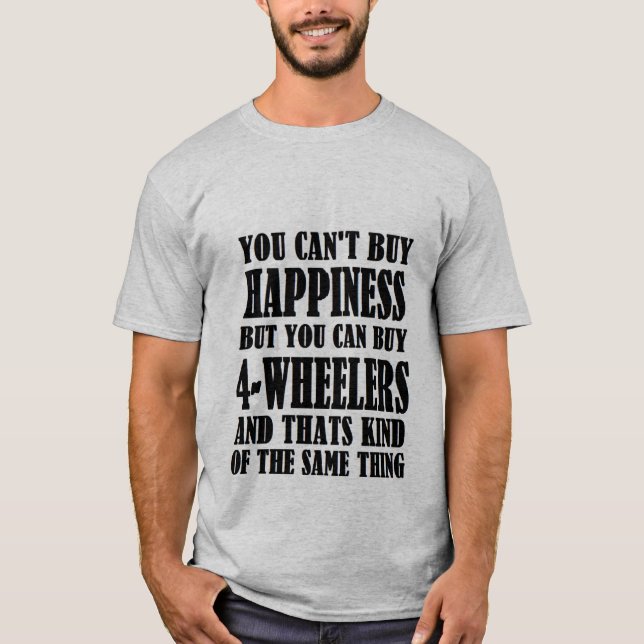 CAMISETA 4-WHEELERS=HAPPINESS (Anverso)