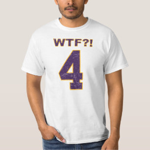 Camiseta ¡#4 WTF?! ¿Brett Favre? ¿Vikingos?