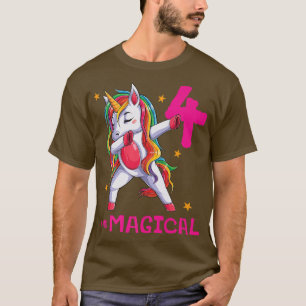 Camiseta 4 Y Magicos Chicas 4 Años De Unicornio