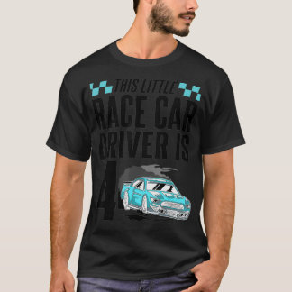 Camiseta 4 Year Old 4th Birthday Gift Boys Funny Kids Race 