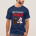 Camiseta 4 Year Old Kids Ninja Birthday Party Theme<br><div class="desc">4 Year Old Kids Ninja Birthday Party Theme</div>